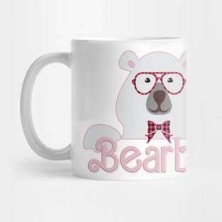 Bearbie Barbie Bear Cute Boy Fun Logo Pink Mug
